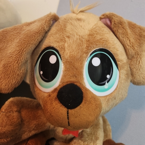 Little Tikes Rescue Tales Golden Retriver Puppy Stuffed Animal Big Plastic Eyes - Picture 2 of 8